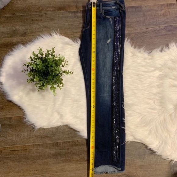 🍑SOLD Free People solstice beaded skinny ankle jeans - Picture 8 of 8
